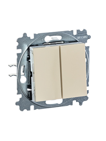 Купить ABB EPJ Levit слоновая кость / белый Выключатель 2-клавишный 2CHH590545A6017