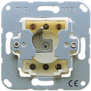 JUNG Реверсивный выключатель для замочного механизма, для жалюзи, 2-полюсный (2 двигателя) универсальные встраиваемые механизмы 104.28