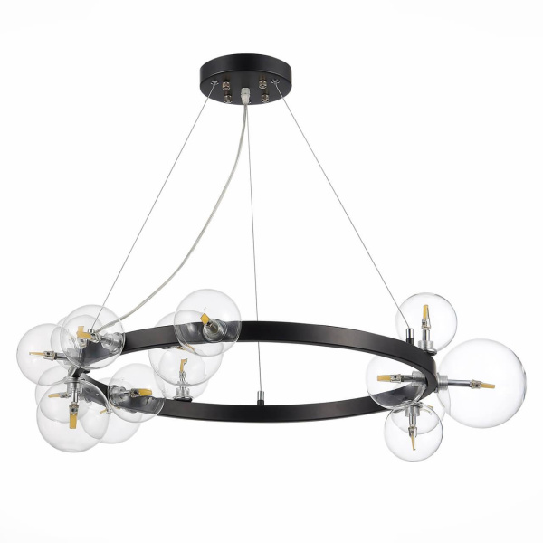 Купить ST Luce SL1165.403.15 Светильник подвесной Черный/Прозрачный G4 15*3W