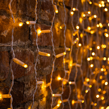 NEON-NIGHT Гирлянда "Светодиодный Дождь" 2х3 м, постоянное свечение, белый провод, 230 В, диоды ЖЁЛТЫЕ, 760 LED 235-131