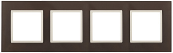 ЭРА 14-5104-31 Elegance Мокко/сл.кость Стекло Рамка 4-ая