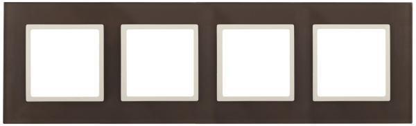 ЭРА 14-5104-31 Elegance Мокко/сл.кость Стекло Рамка 4-ая