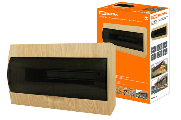 TDM Бокс ЩРН-П-18 модулей навесной пластик IP41 "Эко" (сосна) SQ0901-0017