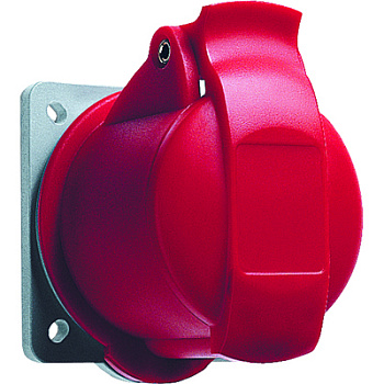 ABB R Розетка панельная с прямым минимальным фланцем 416R6, 16A, 3P+N+E, IP44, 6ч 2CMA193163R1000