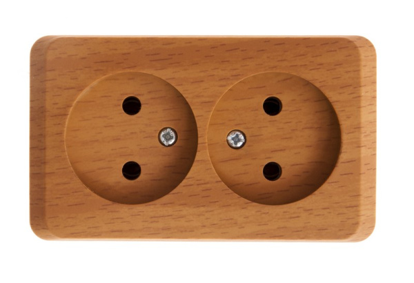 Купить Systeme Electric Этюд наруж Дача Темный бук Розетка 2-ая б/з без шторок