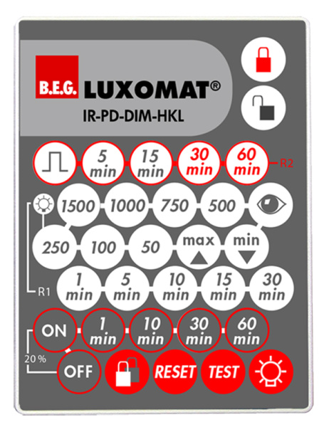 BEG Пульт управления  PD4-M-DIM-HVAC, PD9-M-DIM+HVAC 92114