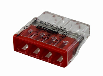 2273-204 Экспресс-клемма 4-проводная до 2,5 мм², (100 шт./уп.) Rexant 07-5133