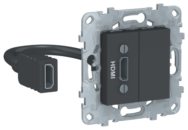 Купить SE Unica New Антрацит Розетка HDMI NU543054