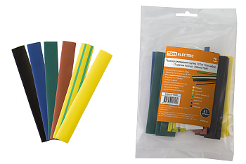 TDM Термоусаживаемая трубка ТУТнг 12/6 набор (7 цветов по 3 шт. 100мм) SQ0518-0506