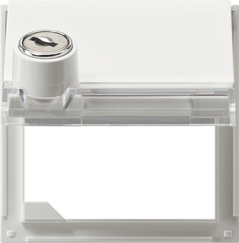 Gira Плата с крышкой с замком и полем для надписи (однотипные замыкания) 069766