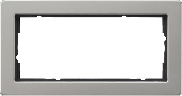 Gira E2 Сталь Рамка 2-ая без перегородки 100233