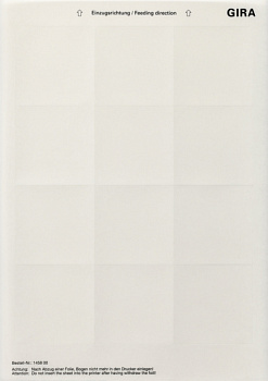 Gira Поле для надписи для наружного домофона 1-местное 145800