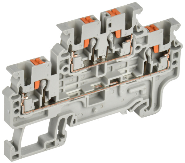 IEK Колодка клеммная CP-ML 2 ур. 2,5мм2 серая