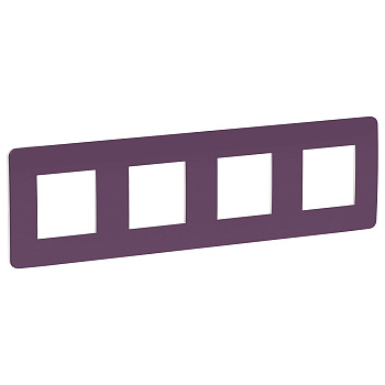 SE Unica Studio Лиловая/Белая Рамка 4-ная NU280814