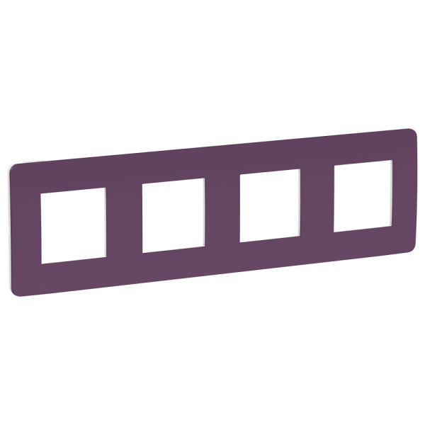 SE Unica Studio Лиловая/Белая Рамка 4-ная NU280814