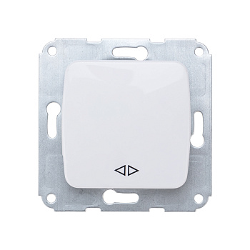 DEA Переключатель 1кл прох. (инд) с/у 10А мех. Бел KRANZ KR-78-0206