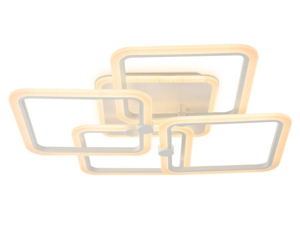 Купить Ambrella Потолочный светодиодный светильник с пультом FA537/4 WH белый 148W 670*670*120 (ПДУ РАДИО 2.4)