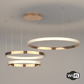 Eurosvet Светодиодная люстра с управлением по Wi-Fi 90275/3 медный Smart a048448 Eurosvet Светодиодная люстра с управлением по Wi-Fi 90275/3 медный Smart a048448