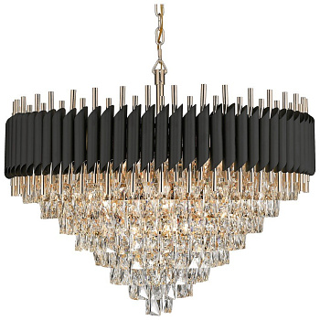 Wertmark WE138.31.023 Люстра подвесная Белое золото/Прозрачный, Черный E14 31*40W