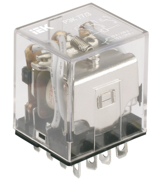 Купить IEK ONI Реле РЭК78/4(MY4) с индикацией 3А  230В АC