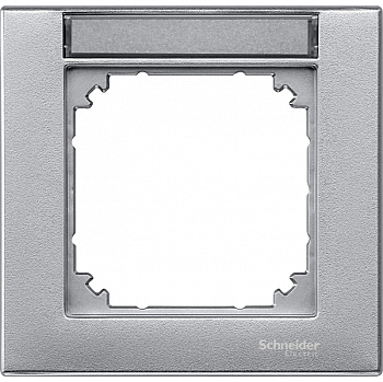 SE Merten SM Алюминий Рамка 1-ая с полем для надписи (MTN476160)