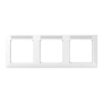 JUNG Рамка 3-кратная горизонтальная с полем для надписи белая AS5830BFINAWW