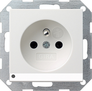 Gira Розетка с зазем штыр защ от дет LED подс 117227
