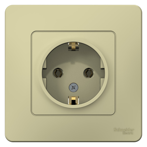 Купить Systeme Electric Blanca внутр Беж Розетка с/з без шторок,16А, 250В