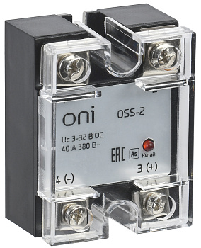 IEK ONI Реле твердотельное OSS-2 40А 380В AC 3-32В DC