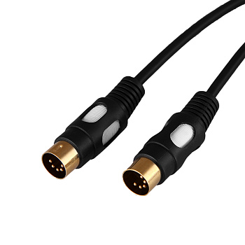 Шнур DIN 5PIN шт - DIN 5PIN шт 1.5М (GOLD) Rexant 17-2522