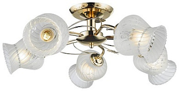VELANTE 729-307-05 Люстра потолочная Золото/Белый E27 5*60W
