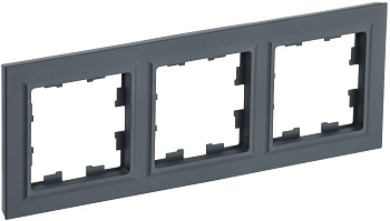 IEK BRITE BASE Графит Рамка 3-м РУ-3-БрГ