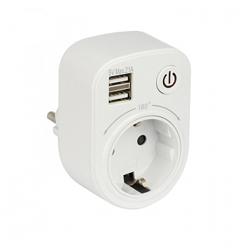 EKF PROxima Розеточный блок SB-01 (розетка 2P+E 16А, 2 USB разъема 5V 2,1A)