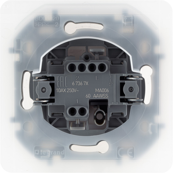 Купить Legrand INSPIRIA Белый Переключатель IP44 10 AX - 250 В 673670