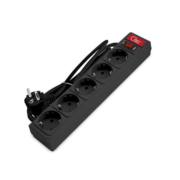 СОЮЗ Сетевой фильтр ПВС 3*0,75 1,5м черный премиум упаковка 1335.