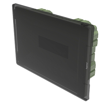 Legrand Practibox3 Щиток распределительный в нишу на 12 модулей с клеммником РЕ, прозрачная дверь 401702