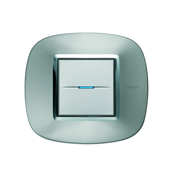 Купить BT Axolute Зеркальный Алюминий Рамка 2 мод эллипс HB4802XC