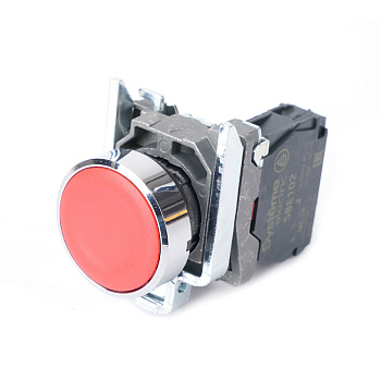 Systeme Electric Кнопка SB4 в сборе модульная 22мм красная с возвратом металл 1НЗ