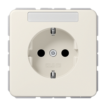 JUNG Штепсельная розетка SCHUKO 16A 250V~ с полем для надписи слоновая кость CD1520BFNA