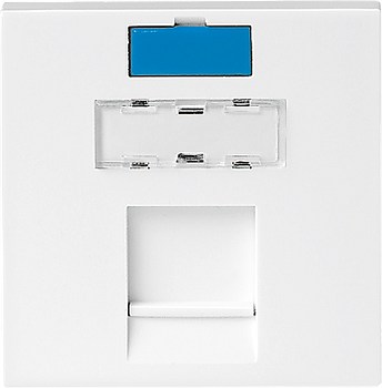 ABB Variant+ Белый Накладка 45х45 для коммуникационных разъёмов со шторкой, IP54 2CHY000016Z0000