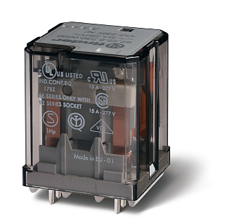 Finder Силовое электромеханическое реле; монтаж на печатную плату; 2CO 16A; контакты AgCdO; катушка 24В DC; степень защиты RTI; опции: нет; упаковка 1 622290240000PAS