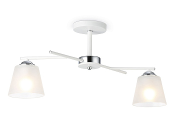 Ambrella Светильник подвесной TR303201/2 WH/CH/FR белый/хром/белый матовый E27*2 max 60W 470*370*260