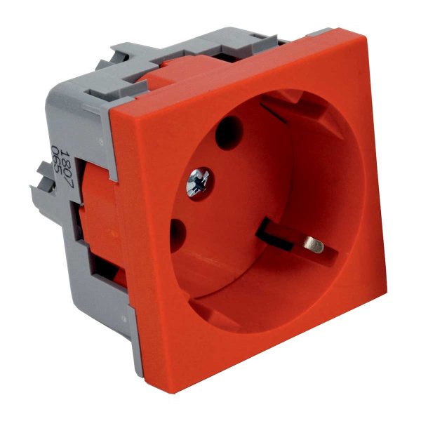 Kopos Розетка QUADRO красная 16 A, 250 V AC QS 45X45 (BB) QS 45X45_BB