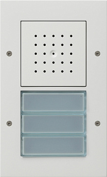 Gira TX-44 Бел Вызывная станция (аудио) наружного монтажа, на 3 абонента, белая подсветка 126766