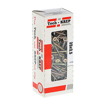 Tech-Krep Саморезы универсальные  35х3,5 мм (200 шт) желтые - коробка с ок. 102235
