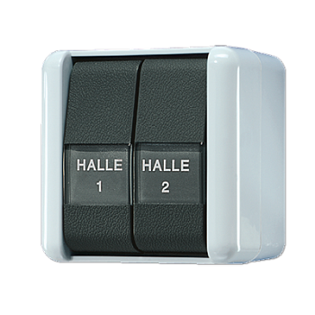 JUNG Выключатель сдвоенный универсальный для накладного монтажа IP44 809NAW