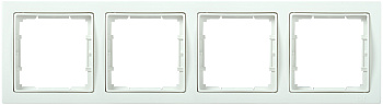 IEK РУ-4-ББ Рамка четырехместная квадратная BOLERO Q1 белый EMB42-K01-Q1