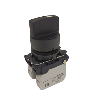 КЭАЗ Переключатель КПЕ2122Р-черный-2но+2нз-ручка-фикс-3поз-IP40