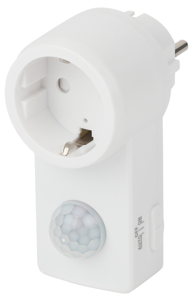 ЭРА MD 022 Датчик движения Датчик движения розеточный ДДР-01 1200Вт, 10-420с, 2-9м, 3+лк, 120 градусов