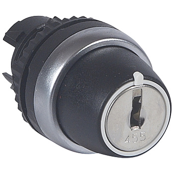 Legrand Osmoz Гол.ключ 455, черная ручка, 3п с возвр.с 2 сторон в 0.45град (1-0 извл.-2) 023961